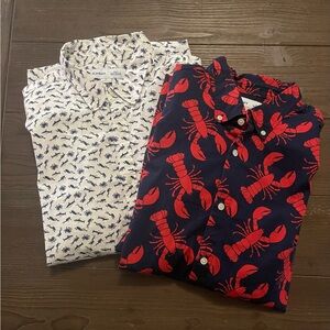 Old Navy Men’s Beach-Themed Short Sleeve Button Up Shirts Size XL